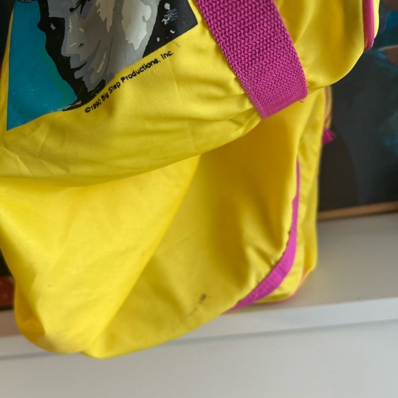 Vintage 1990 New Kids On The Block Duffel Bag Neon Yellow Pink Band Memorabilia - Picture 8 of 14